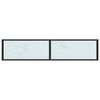 vidaXL Console Table White Marble 160x35x75.5cm Tempered Glass