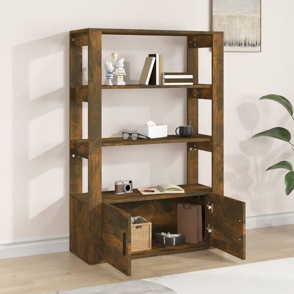 vidaXL Sideboard Smoked Oak 80x30x119.5 cm Engineered Wood