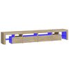 vidaXL TV Cabinet with LED Lights Sonoma Oak 260x36.5x40 cm