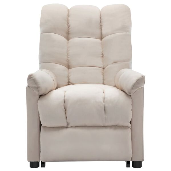 vidaXL Stand up Massage Chair Cream Fabric
