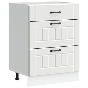 vidaXL Kitchen Base Cabinet "Lucca" White Engineered Wood