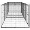 vidaXL Outdoor Dog Kennel Steel 16.94 m²