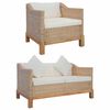 vidaXL Sofa Set | Natural | Natural Rattan | Medium | Removable Covers