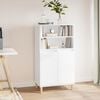 vidaXL Highboard High Gloss White 60x36x110 cm Engineered Wood