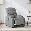 vidaXL Electric Massage Recliner Chair Light Grey Fabric