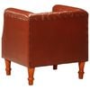 vidaXL Tub Chair Brown Real Goat Leather