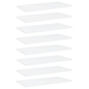 vidaXL Bookshelf Boards 8 pcs White 60x30x1,5 cm Engineered Wood