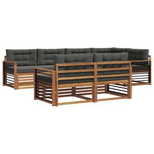 vidaXL Outdoor Sofa Set 7 pcs Natural and Anthracite