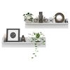 vidaXL Wall Shelf 2 pcs White 80x11.5x18 cm Engineered Wood