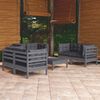 vidaXL 7 Piece Garden Lounge Set with Cushions Solid Pinewood