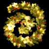vidaXL Christmas Garland with LED Lights Green 2,7 m PVC