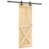 vidaXL Sliding Door 70 x 210 cm Solid Pine Wood (Untreated)