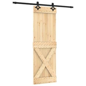 vidaXL Sliding Door 70 x 210 cm Solid Pine Wood (Untreated)