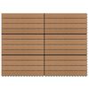 vidaXL Decking Tile 6 pcs Brown 60 x 30 cm WPC