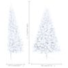 vidaXL Artificial Half Pre-lit Christmas Tree with Ball Set White 150 cm