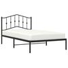 vidaXL Metal Bed Frame without Mattress with Headboard Black 107x203cm