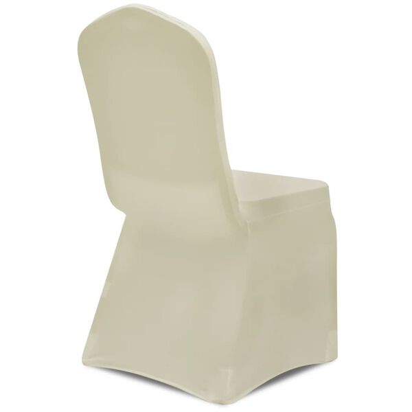 vidaXL 100 pcs Stretch Chair Covers Cream