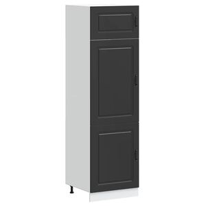 vidaXL Kitchen Cupboard "Kalmar" Black Engineered Wood
