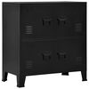 vidaXL Storage Chest | Black | Steel | 75 x 40 x 80 cm | Storage Chest
