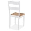 vidaXL Dining Chairs 6 pcs White Solid Rubber Wood