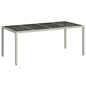 vidaXL Garden Table White 190 x 90 x 75 cm Poly Rattan