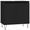 vidaXL Bathroom Cabinet Black 58x33x60 cm Engineered Wood