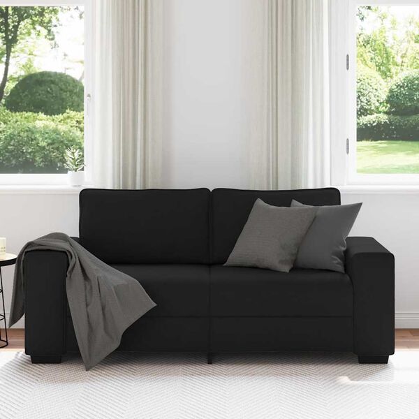 vidaXL 2-Seater Sofa&nbsp;Black 180x77x82 cm Fabric