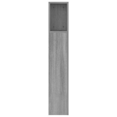 vidaXL Headboard Cabinet Grey Sonoma 160x18.5x104.5 cm