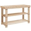 vidaXL 2-in-1 Shoe Rack with Bench Top Solid Fir Wood