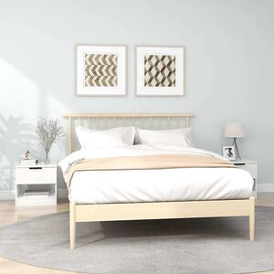 vidaXL Bedside Cabinets 2 pcs High Gloss White Engineered Wood