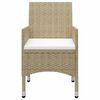 vidaXL 7 Piece Garden Dining Set Beige