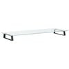 vidaXL Monitor Stand Black 100x35x8 cm Tempered Glass and Metal