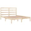 vidaXL Bed Frame without Mattress 135x190 cm Double Solid Wood