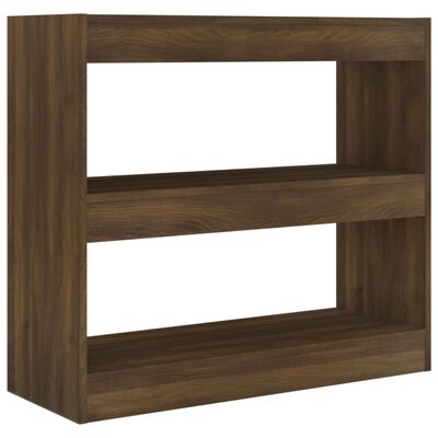 vidaXL Book Cabinet/Room Divider Brown Oak 80x30x72 cm