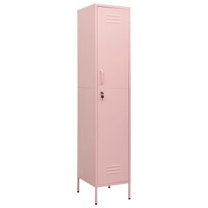 vidaXL Locker Cabinet Pink 35x46x180 cm Steel