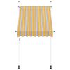 vidaXL Manual Retractable Awning 150 cm Yellow and Blue Stripes