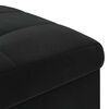 vidaXL Storage Ottoman with Cushion Black 40 x 40 x 45 cm Velvet
