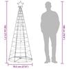 vidaXL LED Christmas Tree 200 LEDs Warm White 180 cm
