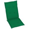 vidaXL Garden Chairs 2 pcs with Green Cushions Solid Teak Wood