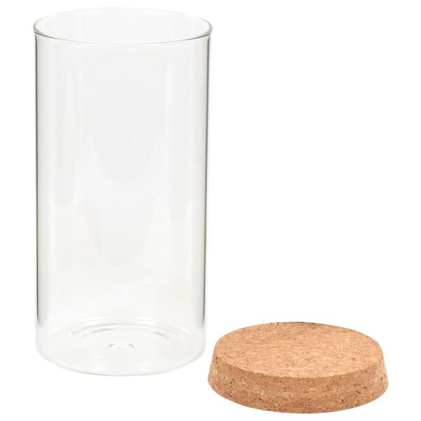 vidaXL Storage Glass Jars with Cork Lid 6 pcs 1400 ml