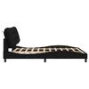 vidaXL Bed Frame without Mattress "Hvar" Black 180x200 cm King Fabric