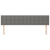 vidaXL Headboards Dark Grey 160x5x78/88 cm Fabric