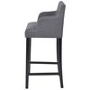 vidaXL Bar Stools 2 pcs Dark Grey Fabric