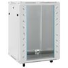vidaXL Network Cabinet with Storage Grey 600 x 450 x 860 mm Steel