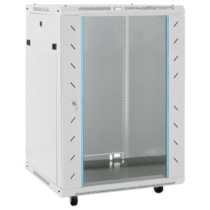 vidaXL Network Cabinet with Storage Grey 600 x 450 x 860 mm Steel