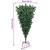 vidaXL Upside-down Artificial Pre-lit Christmas Tree Green 180 cm PVC