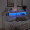 vidaXL LED Headboard White 200 cm Engineered Wood