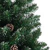 vidaXL Slim Christmas Tree with Real Wood and White Snow Green 180 cm
