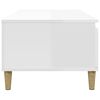 vidaXL Coffee Table High Gloss White 90x50x36.5 cm Engineered Wood