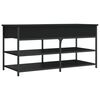 vidaXL Shoe Bench Black 100x42.5x50 cm Engineered Wood